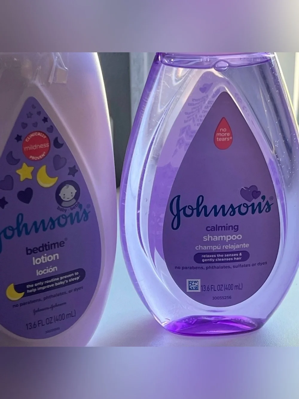 Johnson’s Baby Bedtime Calming Bath, Shampoo & Lotion Bundle Of 4 Bottles Total
